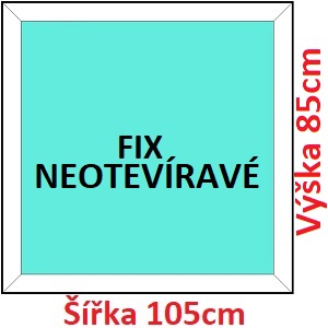 Plastov okna FIX SOFT rka 105 a 110cm Plastov okno 105x85 cm, FIX neotvrav, Soft