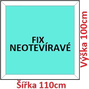 Plastov okna FIX SOFT rka 105 a 110cm Plastov okno 110x100 cm, FIX neotvrav, Soft