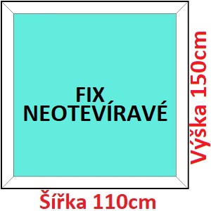 Plastov okna FIX SOFT rka 105 a 110cm Plastov okno 110x150 cm, FIX neotvrav, Soft