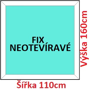Plastov okna FIX SOFT rka 105 a 110cm Plastov okno 110x160 cm, FIX neotvrav, Soft
