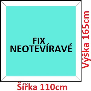 Plastov okna FIX SOFT rka 105 a 110cm Plastov okno 110x165 cm, FIX neotvrav, Soft